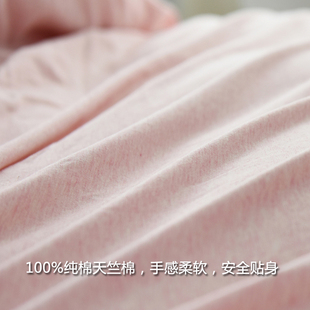 纯棉天竺棉学生单双人枕芯罩 全棉针织棉枕套 简约纯色条纹枕头套