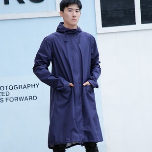 新式 雨披加大男轻薄可爱全身防水风衣外套 雨衣女成人时尚 徒步长款
