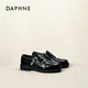 Daphne 英伦复古布洛克皮带扣加绒乐福鞋 达芙妮女休闲鞋 2025冬季