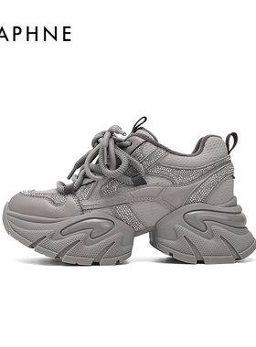Daphne/达芙妮女鞋老爹鞋2025春季新款厚底增高休闲运动鞋韩