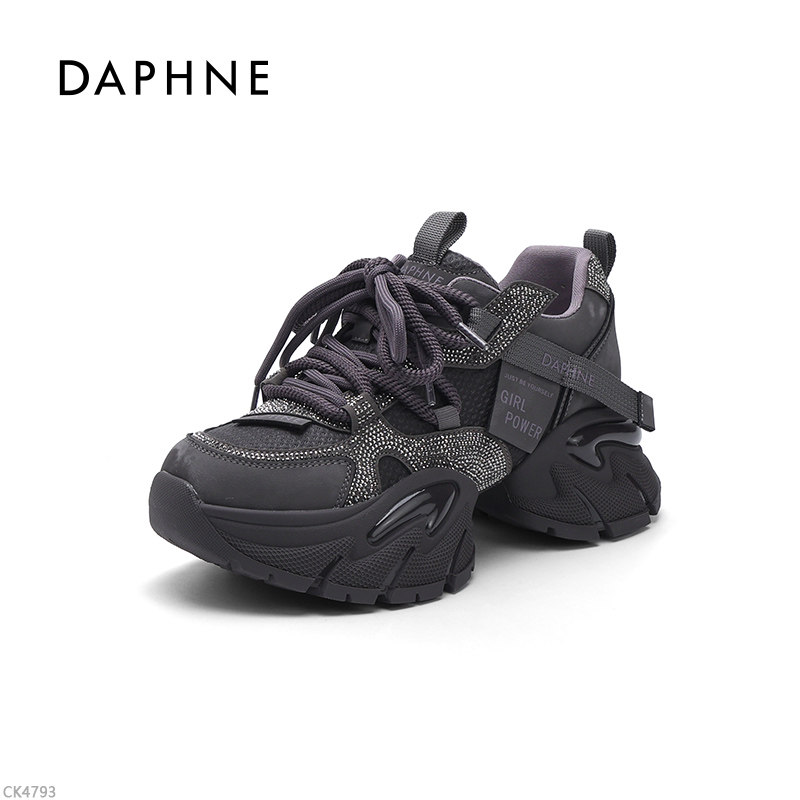 Daphne/达芙妮女鞋老爹鞋2025新款春季休闲透气增高轻便炸街女鞋