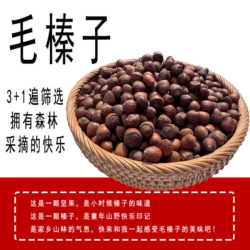 东北特产毛榛子2000g小毛榛子笨炒零食坚果袋装