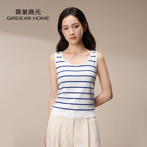 条纹休闲设计，时尚减龄