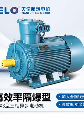 YBX3防爆电机380V隔爆型BT4/CT4三相异步电动机铜线2.2/3/4/5.5W