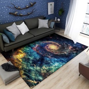 梦幻唯美星空宇宙客厅茶几毯创意家用房间卧室床边满铺大面积地垫