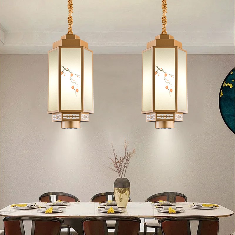 新中式禅意吊灯高级餐馆餐厅卡座吊灯复古餐饮店前台W火锅店茶室