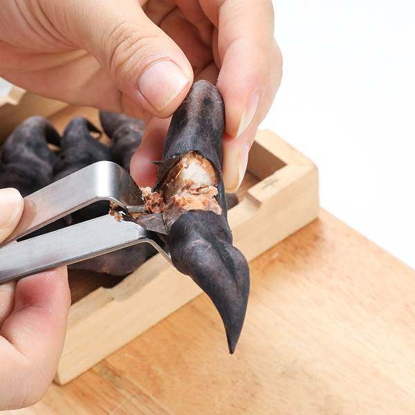 加厚不锈钢菱角夹子剥壳工具棱角钳子剥板栗剥皮器尖头镊子包邮