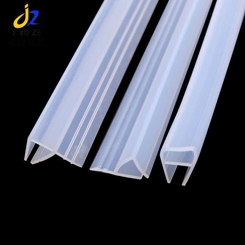 厂家硅胶无框玻璃门缝密封条h/F/U型浴室淋浴房玻璃门透明密封条