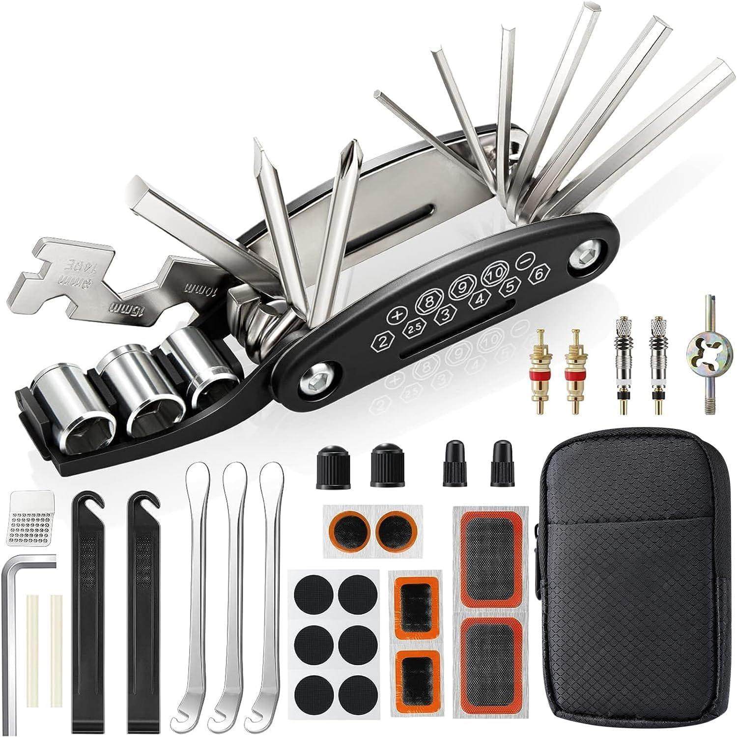 山地自行车16合1多功能维修工具/内外六角螺丝刀扳手套装骑行装备