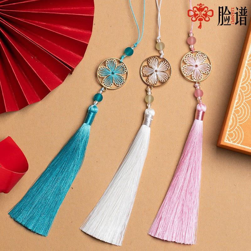 14CM长款花好月圆流苏穗子 挂件中国风吊穗古装汉服压襟厂家