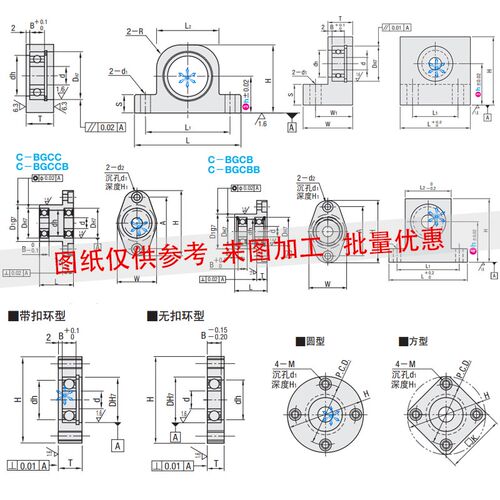 T型轴承座BGHF BGHFA BGHFB BGHFS BGHFSA-C BGHK BGHKA BGHKB KS