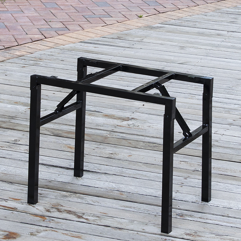 可折叠长方形折叠支架 桌子腿  折叠铁艺M桌腿 饭桌脚架子腿餐台