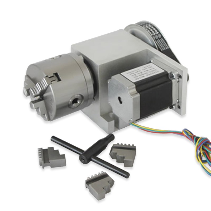 数控机床分度头旋转轴第四轴A轴 三/四爪80三鸥卡盘 57步进电机