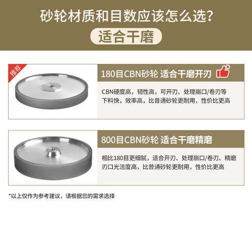 水冷磨刀机专用砂轮8寸10寸白刚玉单晶刚玉砂轮多目数可选CBN开刃