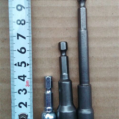 成洲内六角磁性风批套筒6-19mm 加长电动螺丝批头 强磁力套筒头子
