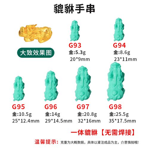 新款小金坨貔貅龙年古法许愿石黄财神弥勒石膏模具福牌吊坠福钱袋