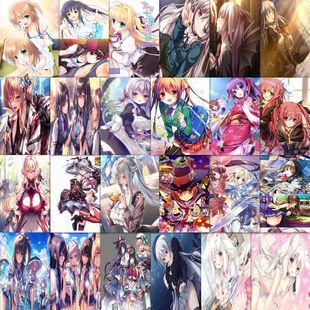 189张Galgame女主贴纸二次元纯爱情感装饰小图案手账手机防水贴画