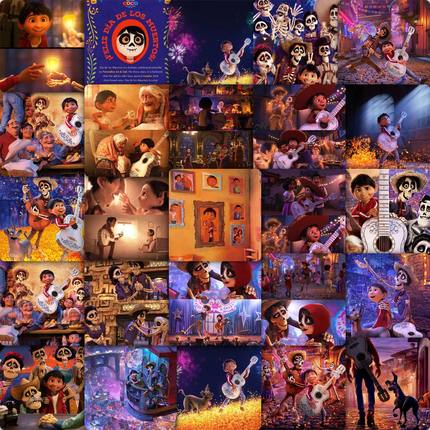 59张寻梦环游贴纸高清装饰女孩儿童行李箱笔记本电脑吉他防水贴画