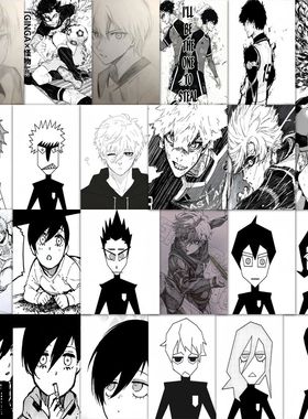 189张新款黑白蓝色监狱贴纸洁世一蜂乐回凪诚士郎千切豹马装饰DIY