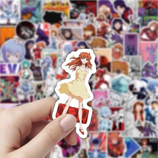 206张新世纪贴纸动漫战士碇真嗣绫波丽明日香二次元 饰贴画 人物装