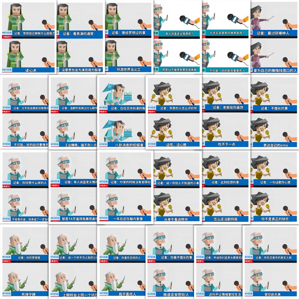 MBTI16型性格思维人生导师贴纸