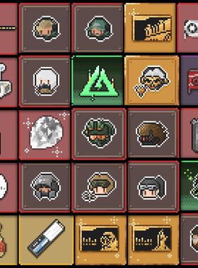 177张新款Q版三角洲像素画贴纸可爱卡通游戏周边装饰笔记本贴画