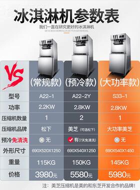 冰淇淋雪机商用全自动小型糕甜筒圣代立机式台式软79431冰激凌其
