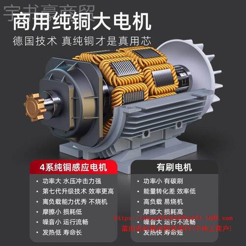 黑猫款洗车机商默认项用220V超高洗车店专用大新功压工率业清洗机