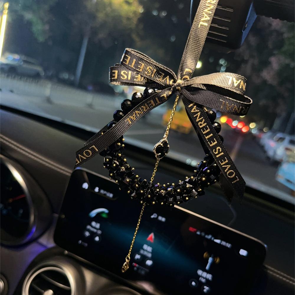 满钻手工水晶汽车挂件创意奢高档后视镜车载挂链装吊饰车内饰女神