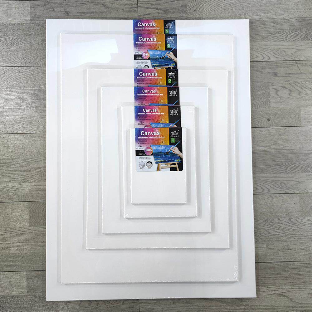 实木方形油画框绘画油画板纯棉白色油画布丙烯绘画圆形油画框