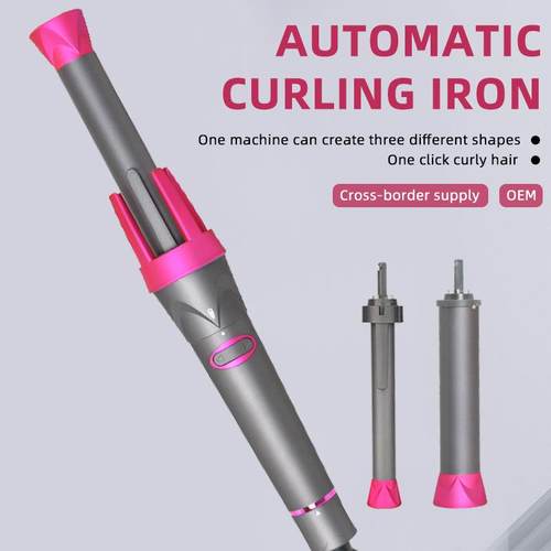 厂家跨境自动卷发棒陶瓷不伤发三合一卷发棒可换卷度电动卷发棒