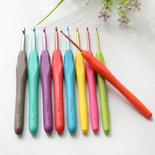 糖果色 单头钩针编织工具 彩色钩针 钩针 可钩DIY 软柄