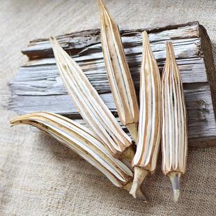 【秋葵】乡村田园风格装饰真干花果实干秋葵圣诞花环材料拍摄背景