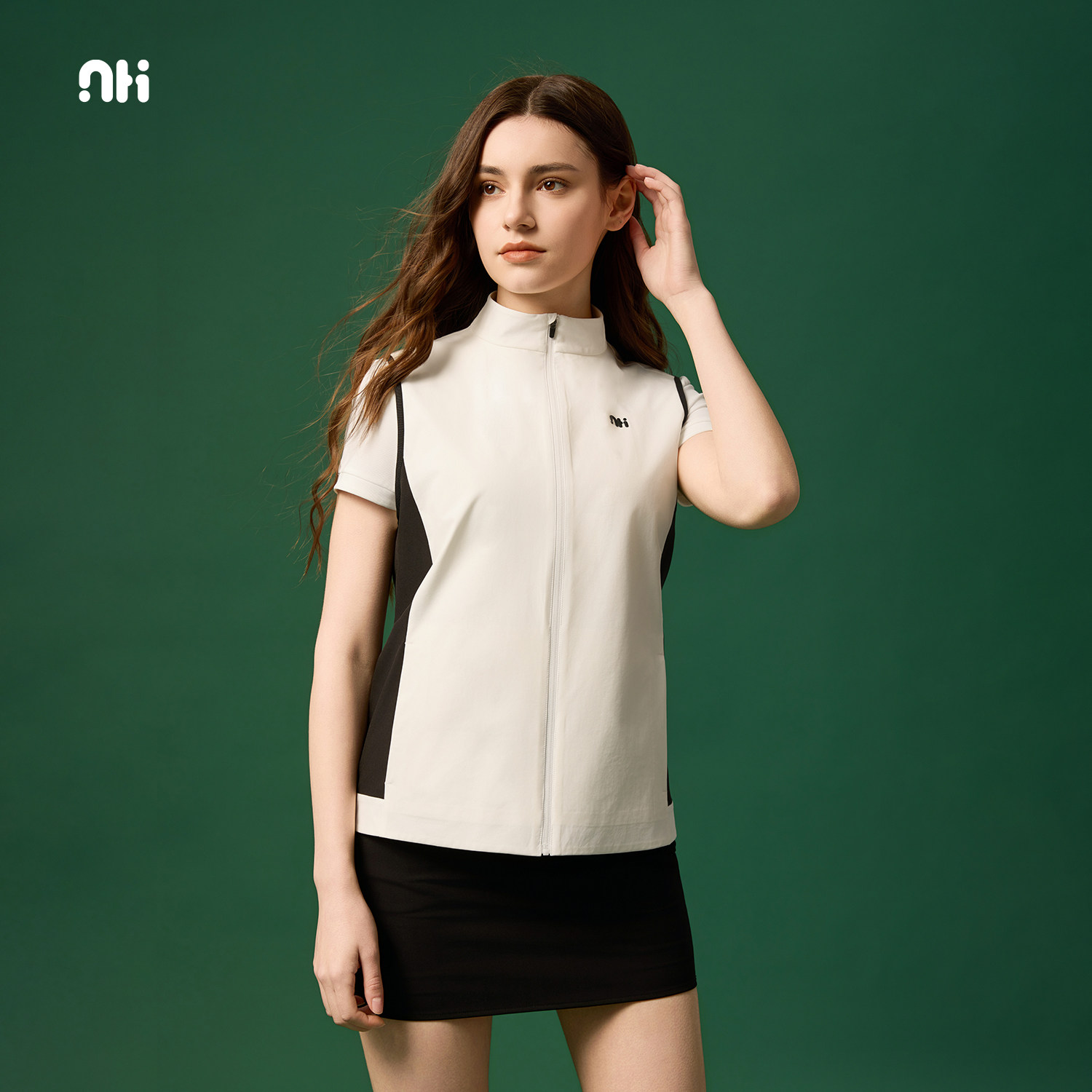 NINGHOWWEAR【2026秋上新】女士高尔夫马甲外套收腰撞色三防面料