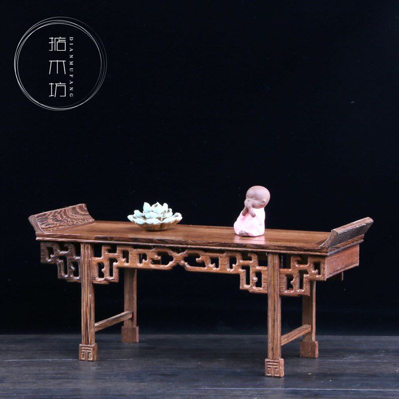 红木雕工艺品底座琴桌小条案翘头供桌微型家具小条案神台摆件
