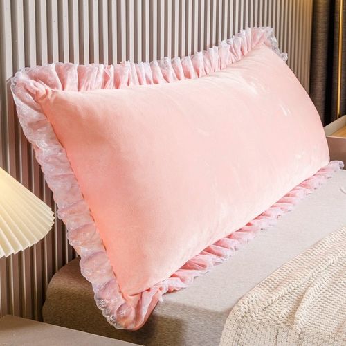 时尚款  长枕头双人粉色靠背床头软包床上大靠垫长条靠枕可拆洗