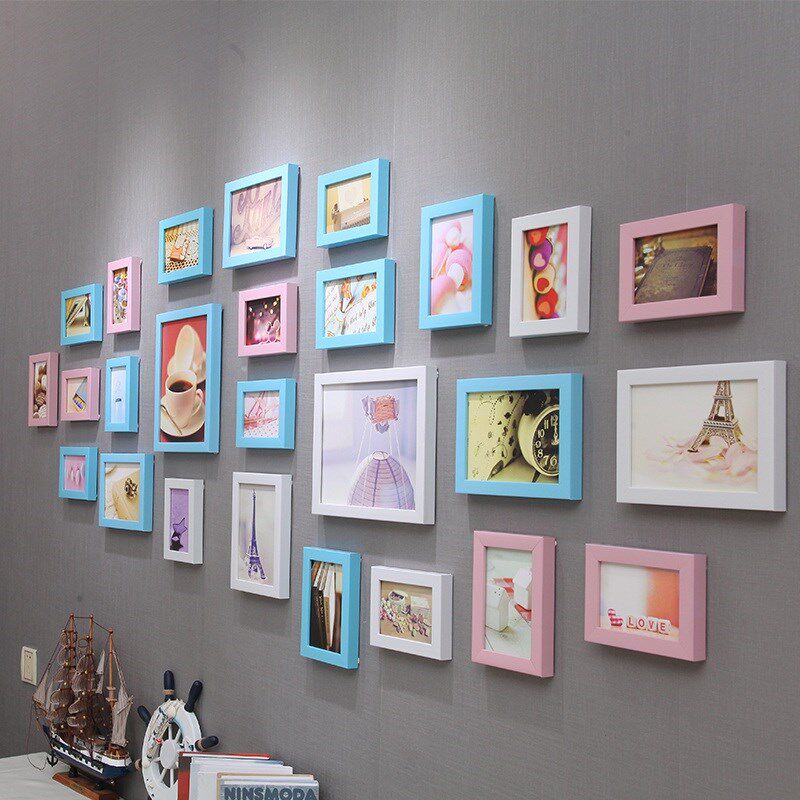 景宇 简约现代客厅照片墙装饰 相框墙欧式相框创意挂墙组合相片墙