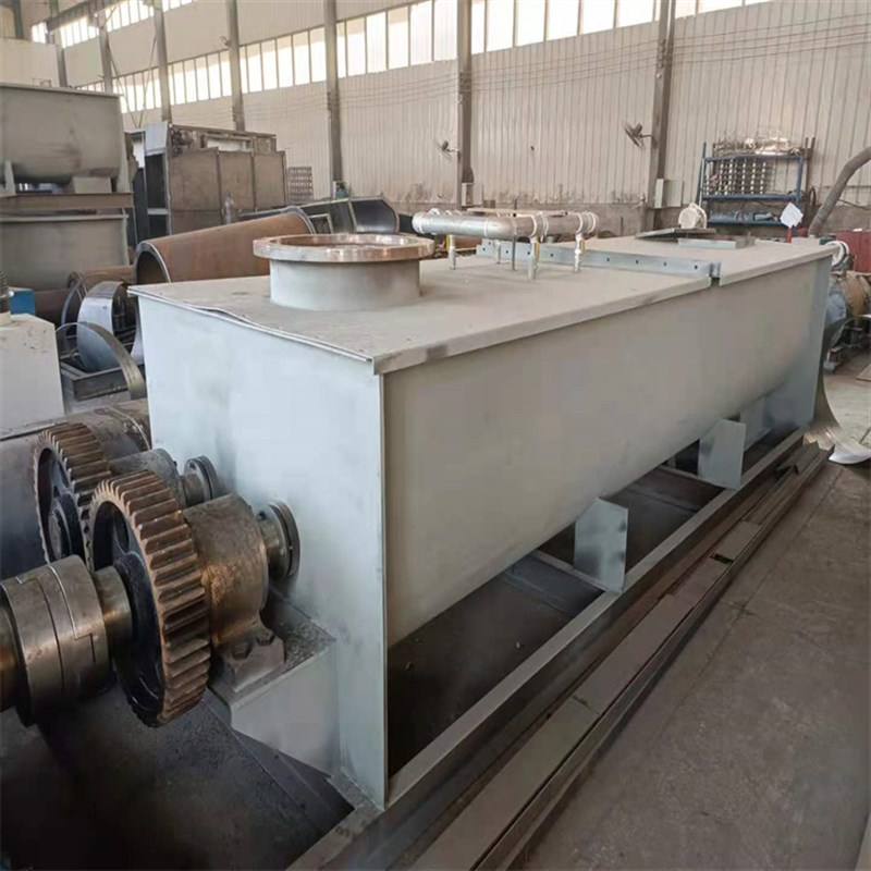 双轴粉尘加湿搅拌机 粉煤灰 除尘灰E喷水卸灰螺旋输送混合加湿搅