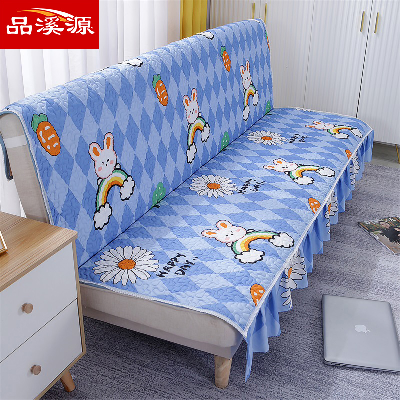 沙发床套罩全f盖可折叠沙发垫四季通用防滑沙发套罩简约两用无扶