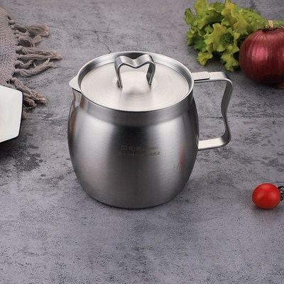 贝伦斯 304k金属拉丝弧形滤油壶1.6L/2.5L