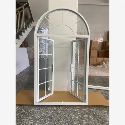 拱形玻璃窗双开窗户室内窗户造型拱形隔断法式复古门窗对开窗铁艺