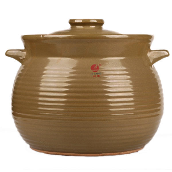 利康砂锅炖锅陶瓷明火耐高温煎药锅罐煲汤粥锅石锅大号12.5升容量