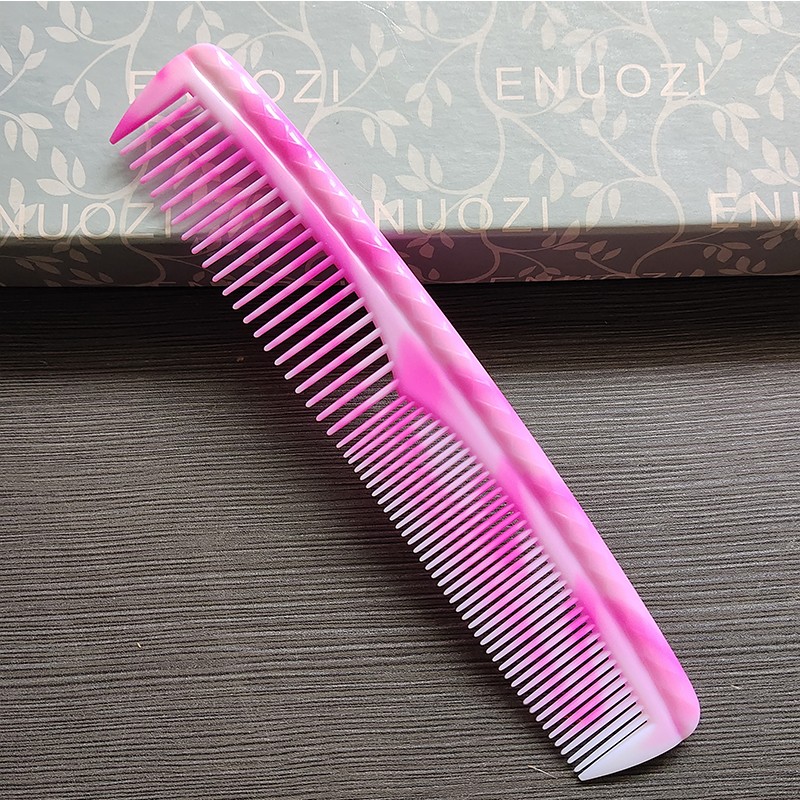 家用女式加厚牛筋塑料密齿中齿老式不易断熟胶软齿粗细两用长梳子