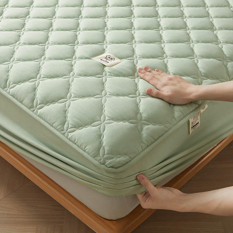 大豆纤维夹棉床笠床罩2米x2米四季通用单人135x200一米190大床90