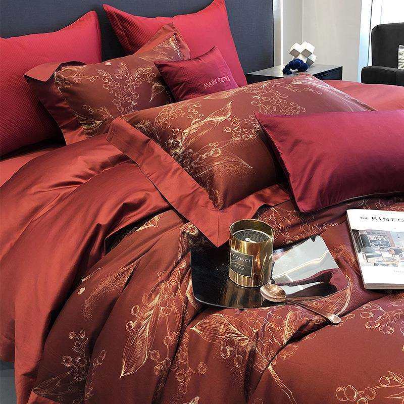 高端婚庆100长绒棉四件套时尚四季款简约床上结婚红色纯棉铃兰1.8,五金/工具,其他电线电缆,淘宝优惠券,粉丝福利购,淘宝优惠卷