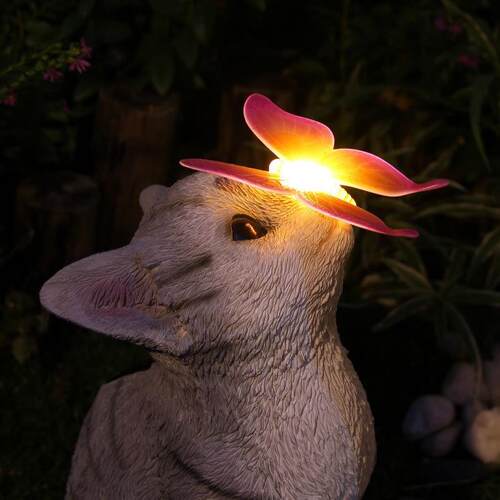 现货太阳能动物猫咪灯可爱庭院摆件装饰阳台布置小夜灯节能