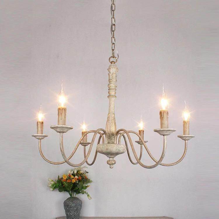 森野照明创意美式乡村法式实木简约吊灯客厅餐厅民宿卧室简约个