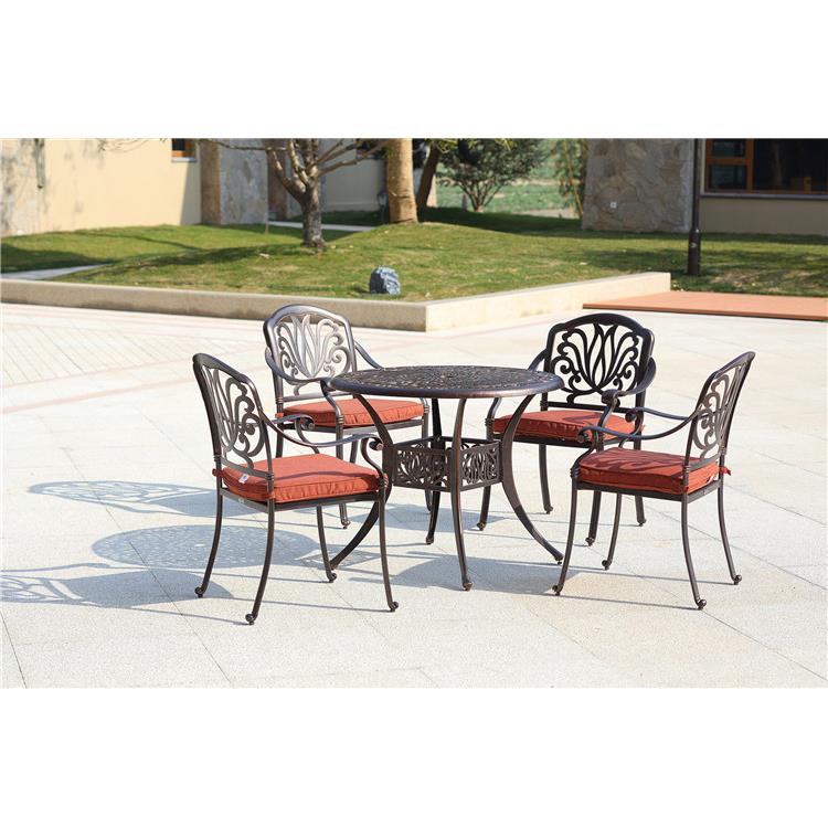 厂家户外家具套装休闲阳台铁艺花园桌椅五件套庭院铸铝桌椅
