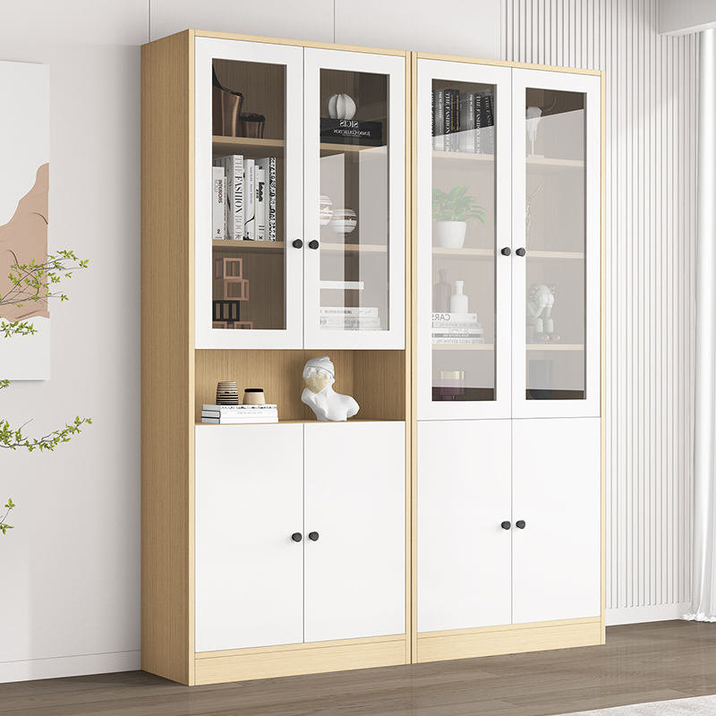 书柜文件柜办公室柜子展示柜档案柜落地资料收纳柜置物柜实木书橱