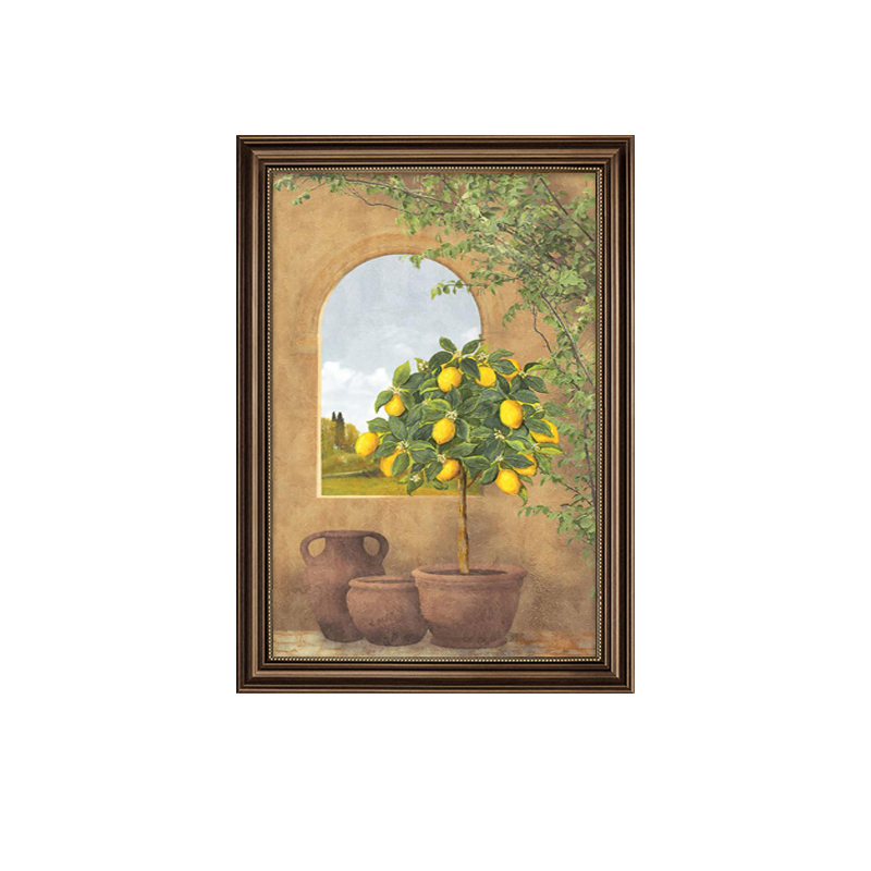 美式复古入户玄关挂画走廊壁画背景墙名画建筑客厅欧式装饰画竖版图片